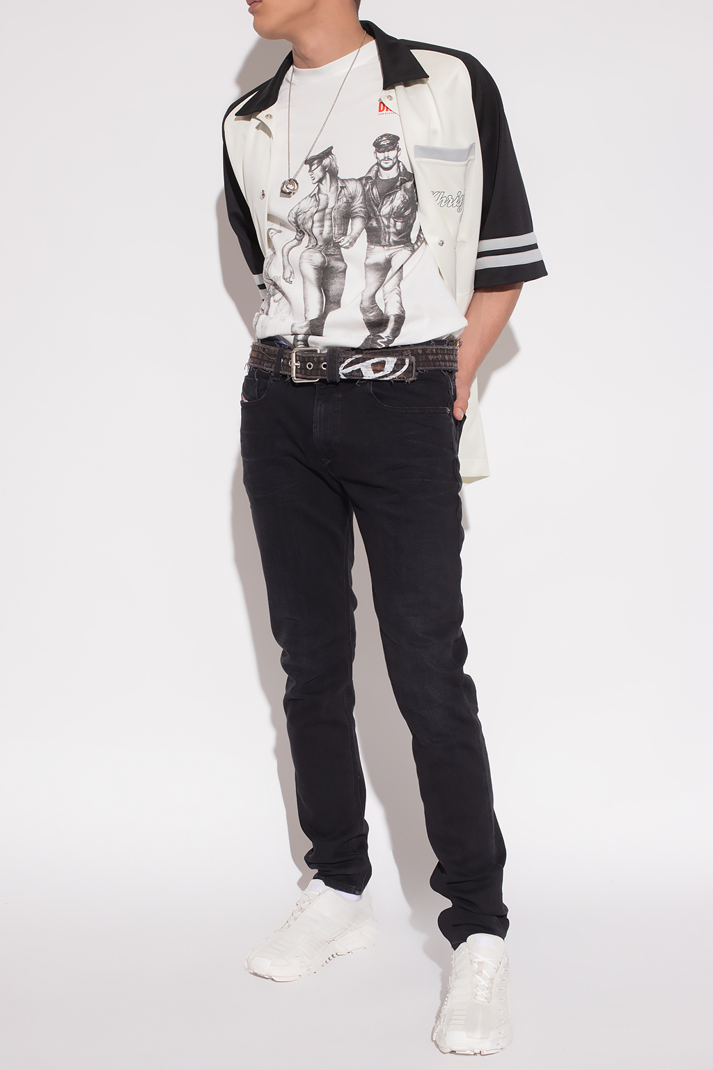 shirt Diesel - T - 'PR - JUST - cut-out tiger zip-up hoodie